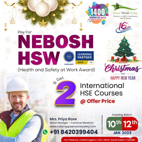 New Year Ultimate offers on NEBOSH HSW course…!!
